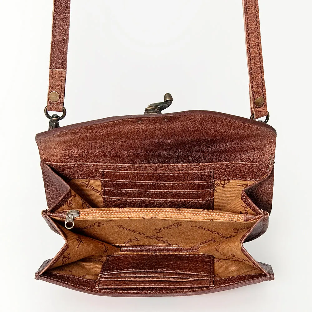 ADBG829B American Darling Hand Tooled Saddle Blanket Genuine Leather Women Bag Western Handbag Purse