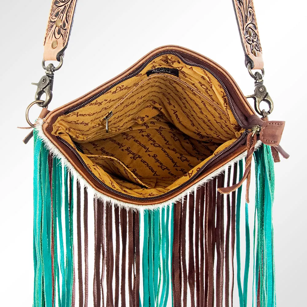 American Darling ADBG647 Large Crossbody Hair-On Genuine Leather Women Bag Western Handbag Purse