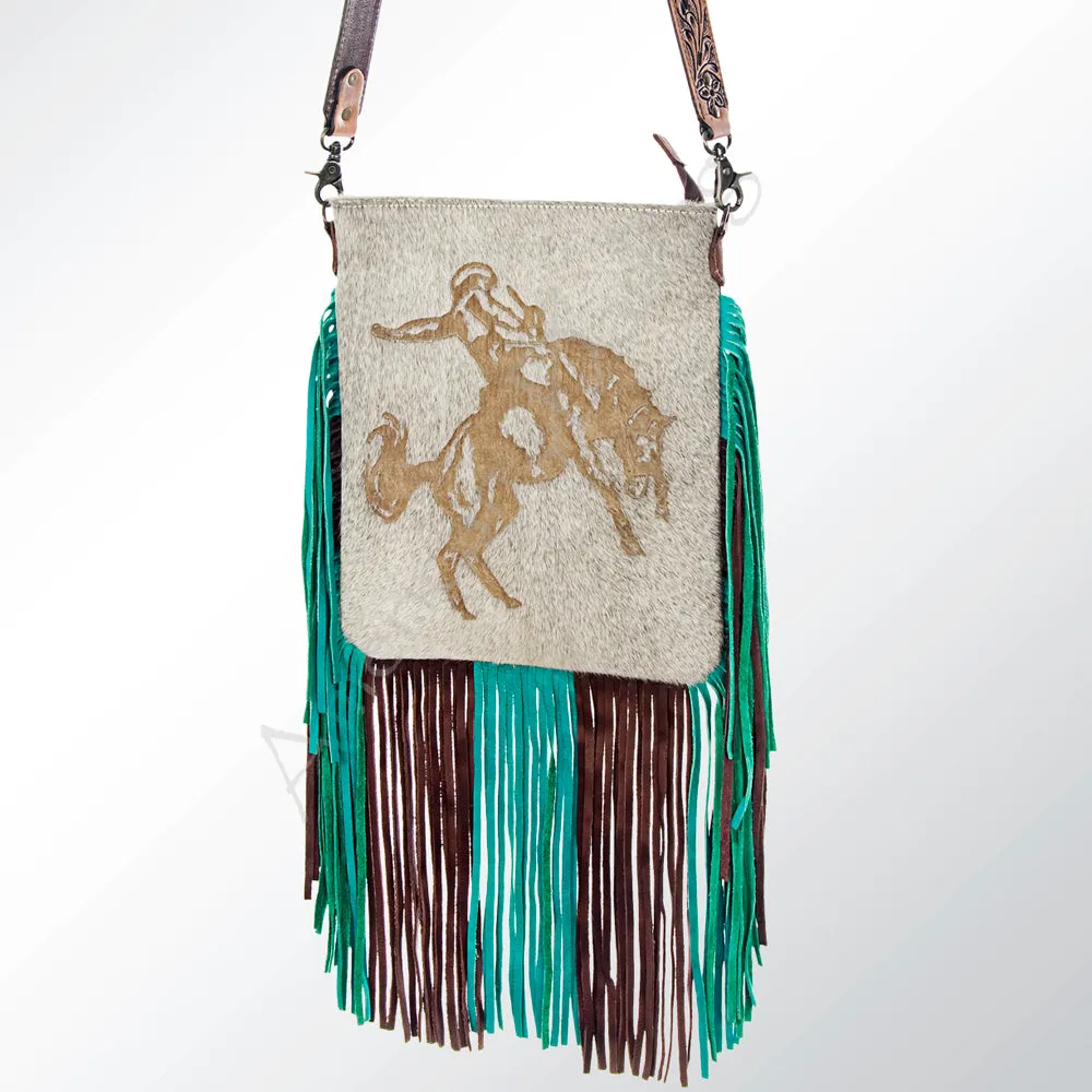 American Darling ADBG647 Large Crossbody Hair-On Genuine Leather Women Bag Western Handbag Purse