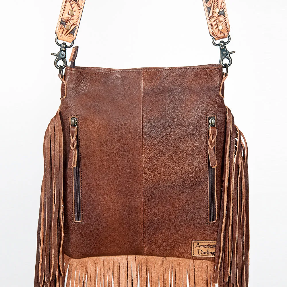American Darling ADBG678 Large Crossbody Hand Tooled Genuine Leather Women Bag Western Handbag Purse