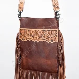 American Darling ADBG678 Large Crossbody Hand Tooled Genuine Leather Women Bag Western Handbag Purse