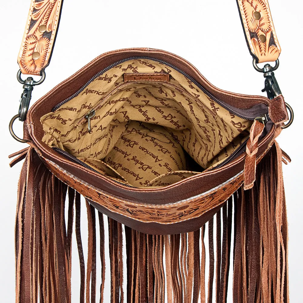 American Darling ADBG678 Large Crossbody Hand Tooled Genuine Leather Women Bag Western Handbag Purse