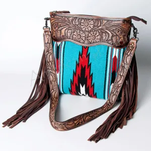 American Darling ADBGZ140G Signature Crossbody Hand Tooled Saddle Blanket Genuine Leather Women Bag Western Handbag Purse