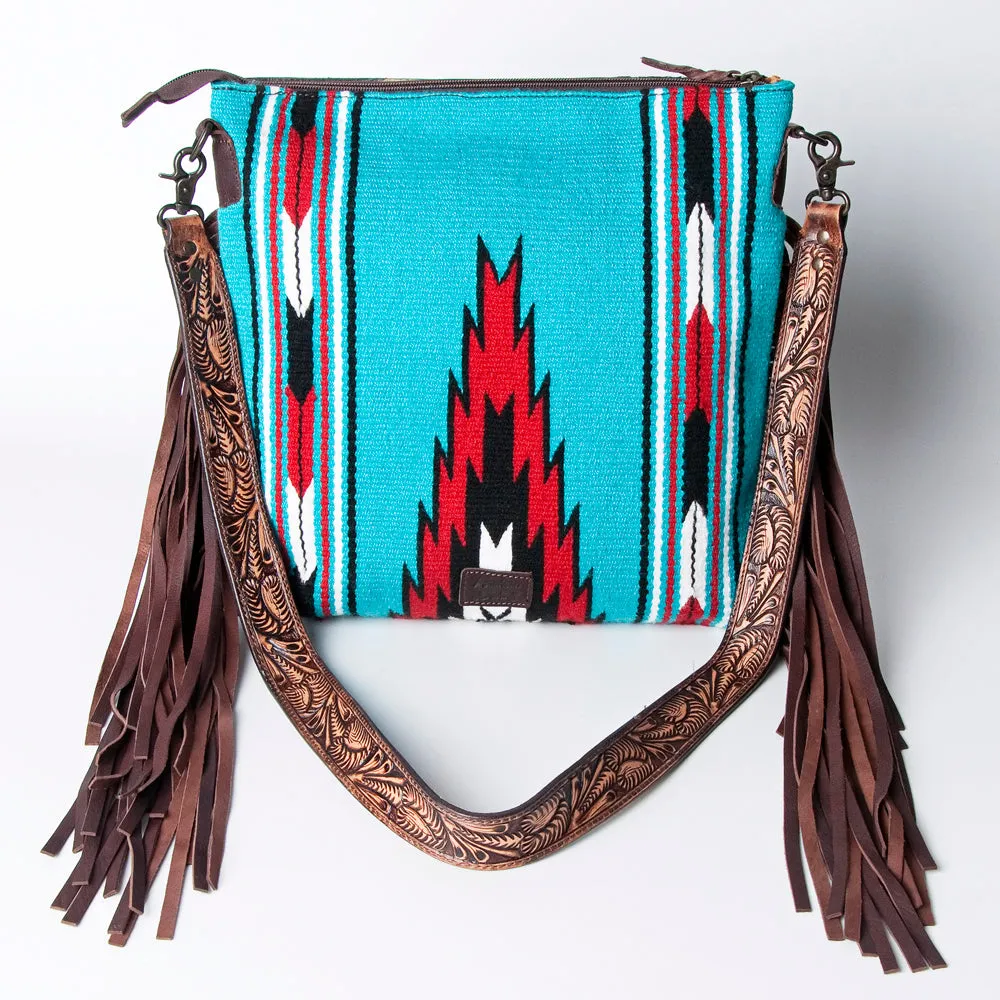 American Darling ADBGZ140G Signature Crossbody Hand Tooled Saddle Blanket Genuine Leather Women Bag Western Handbag Purse