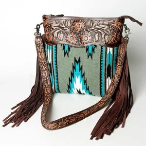 American Darling ADBGZ222 Signature Crossbody Hand Tooled Saddle Blanket Genuine Leather Women Bag Western Handbag Purse