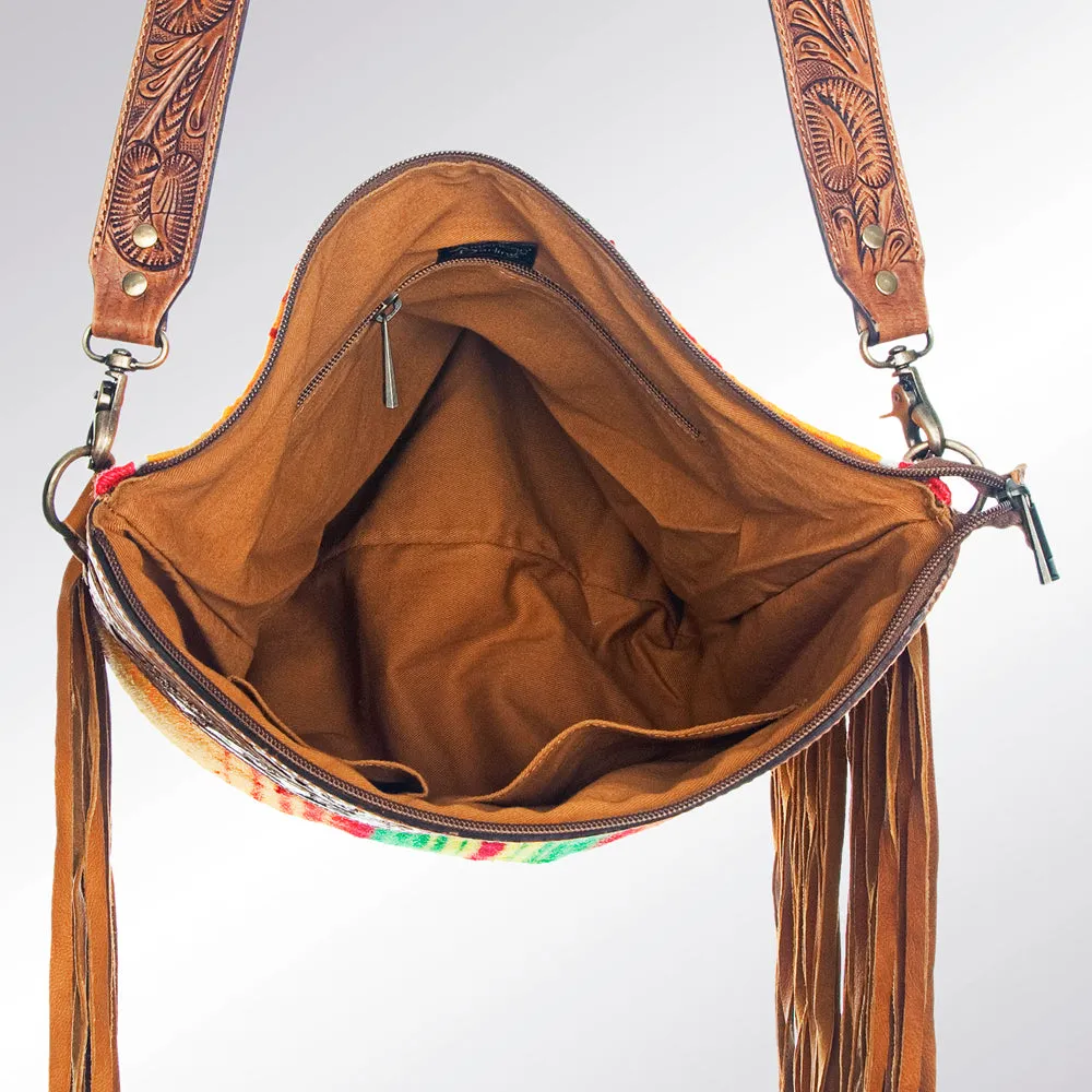 American Darling ADBGZ223 Signature Crossbody Hand Tooled Saddle Blanket Genuine Leather Women Bag Western Handbag Purse