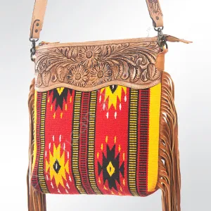 American Darling ADBGZ268 Signature Crossbody Hand Tooled Saddle Blanket Genuine Leather Women Bag Western Handbag Purse