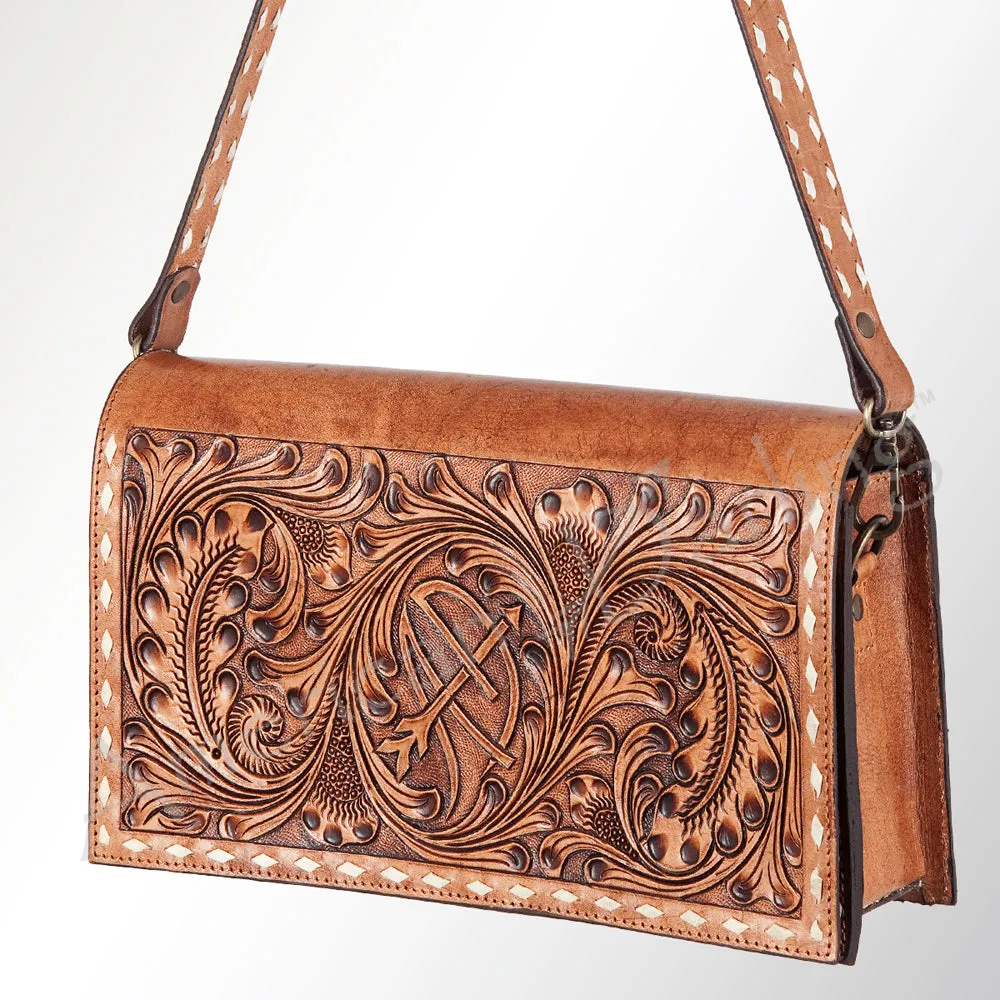 American Darling ADBGZ327 Crossbody Hand Tooled Genuine Leather Women Bag Western Handbag Purse