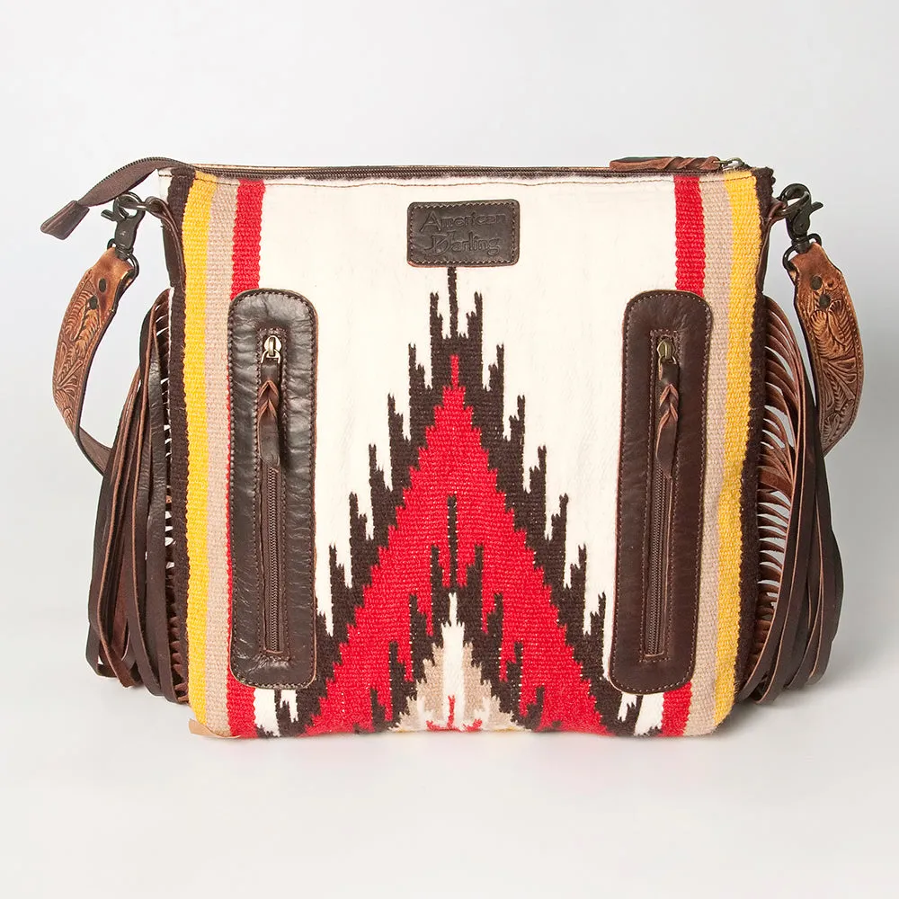 American Darling ADBGZ566A Signature Crossbody Hand Tooled Saddle Blanket Genuine Leather women bag western handbag purse