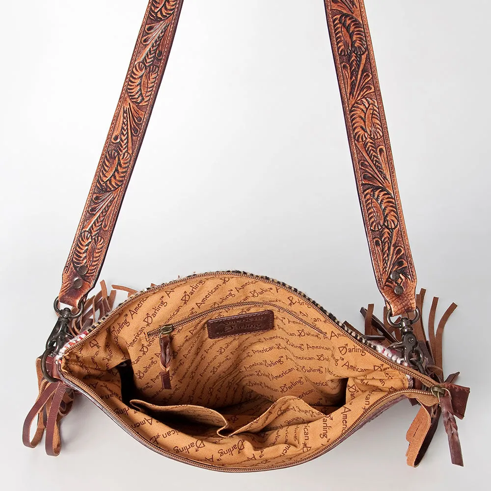 American Darling ADBGZ635 Signature Crossbody Hand Tooled Saddle Blanket Genuine Leather Women Bag Western Handbag Purse