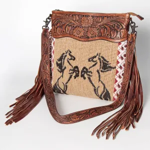 American Darling ADBGZ635 Signature Crossbody Hand Tooled Saddle Blanket Genuine Leather Women Bag Western Handbag Purse