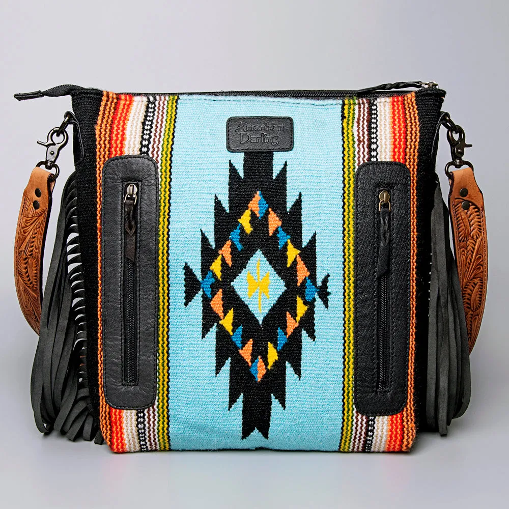 American Darling ADBGZ698 Crossbody Hand Tooled Saddle Blanket Genuine Leather Women Bag Western Handbag Purse