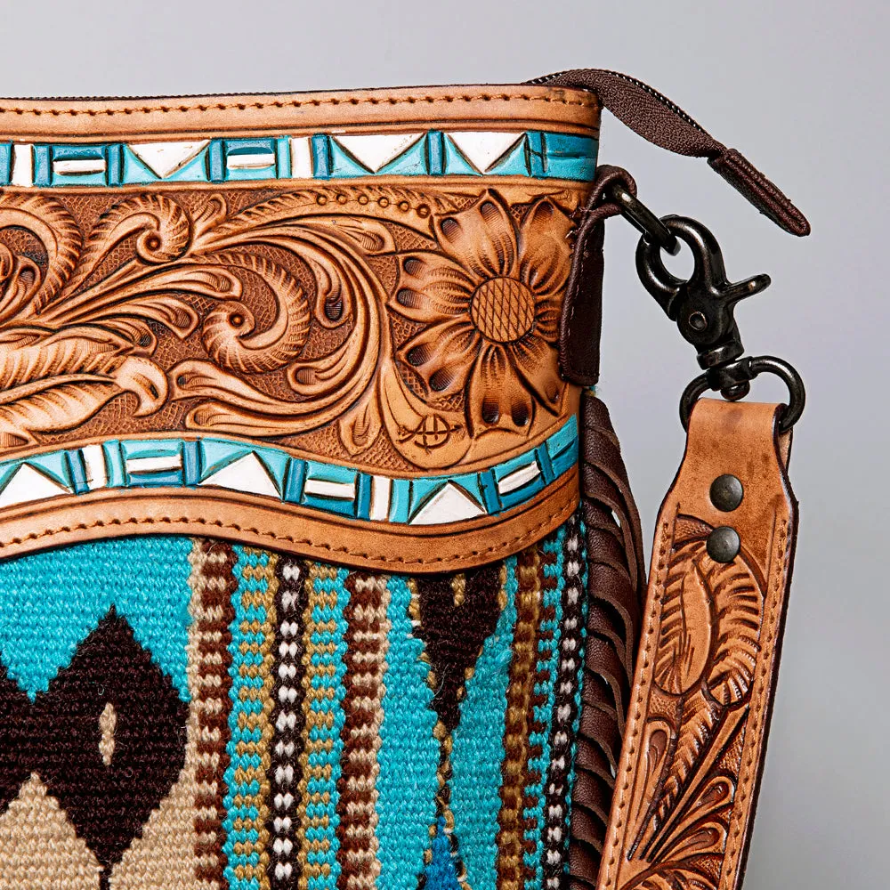 American Darling ADBGZ711 Crossbody Hand Tooled Saddle Blanket Genuine Leather Women Bag Western Handbag Purse