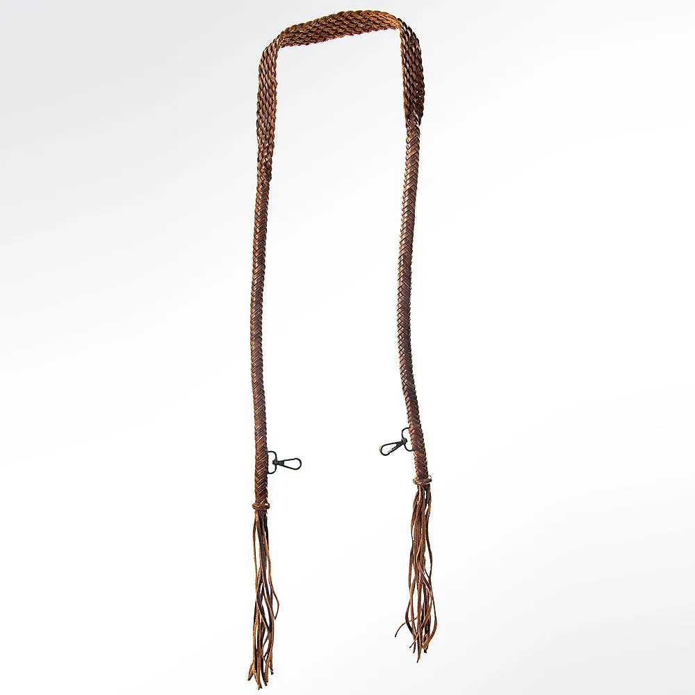 American Darling ADBT129-48 Hand braided Full Grain Genuine Leather Crossbody Handle Strap For Bags