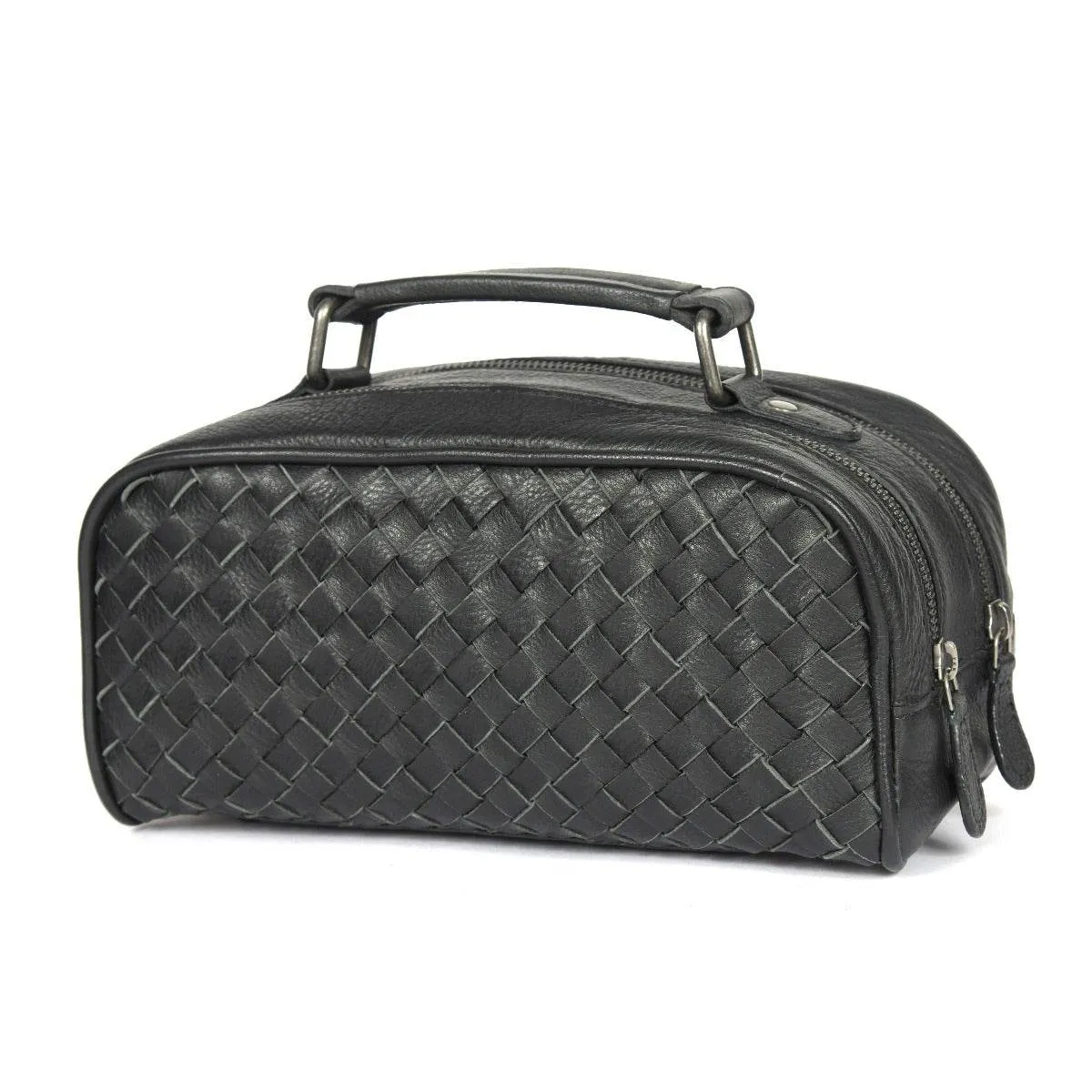 Atria Upcycled Leather Toiletry Bag