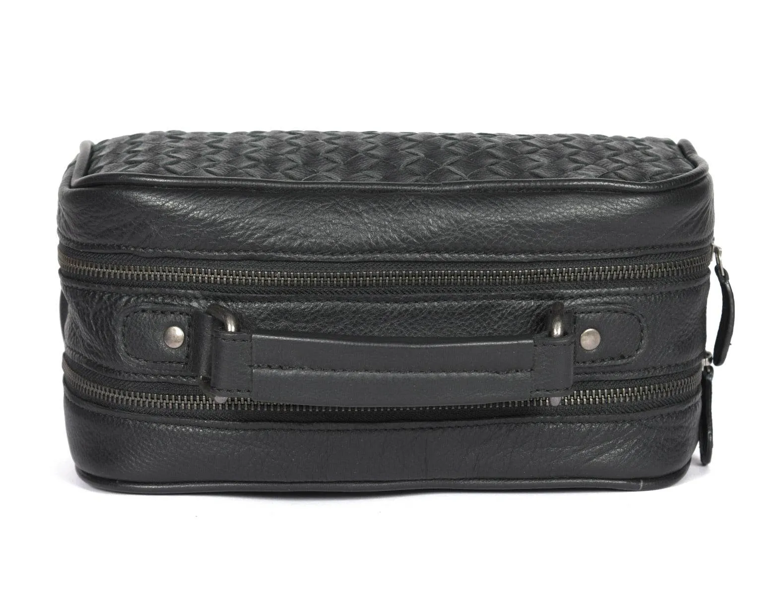 Atria Upcycled Leather Toiletry Bag