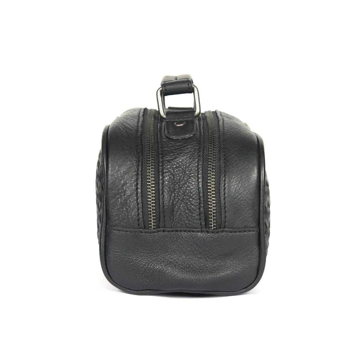 Atria Upcycled Leather Toiletry Bag