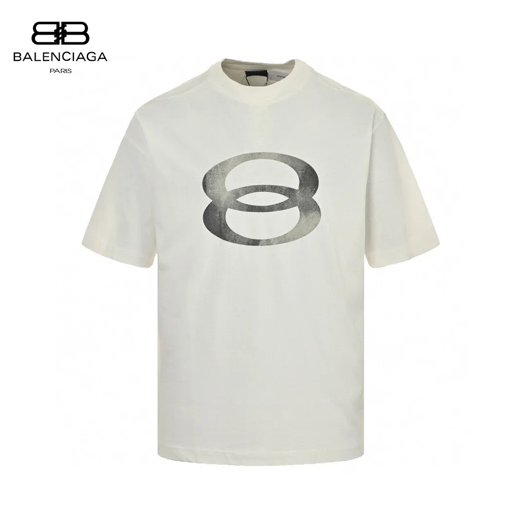 Balenciaga Grey Logo T-Shirt (White)