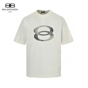 Balenciaga Grey Logo T-Shirt (White)