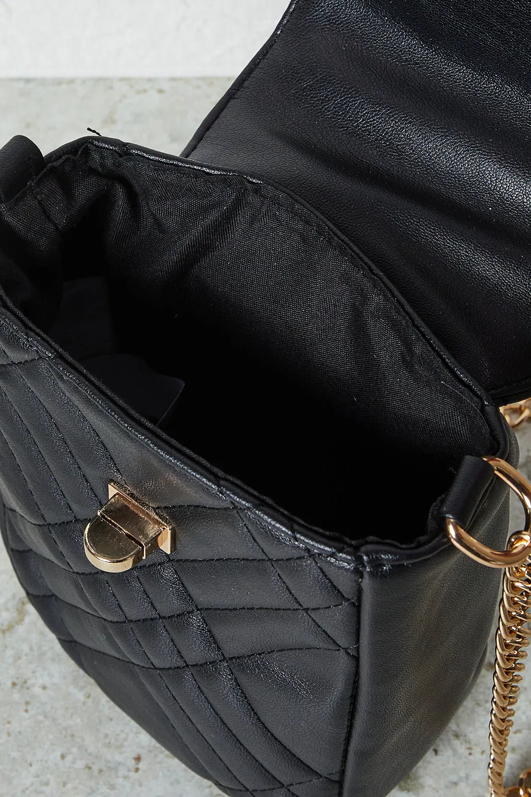 Black Quilted Ladies Mobile Sling