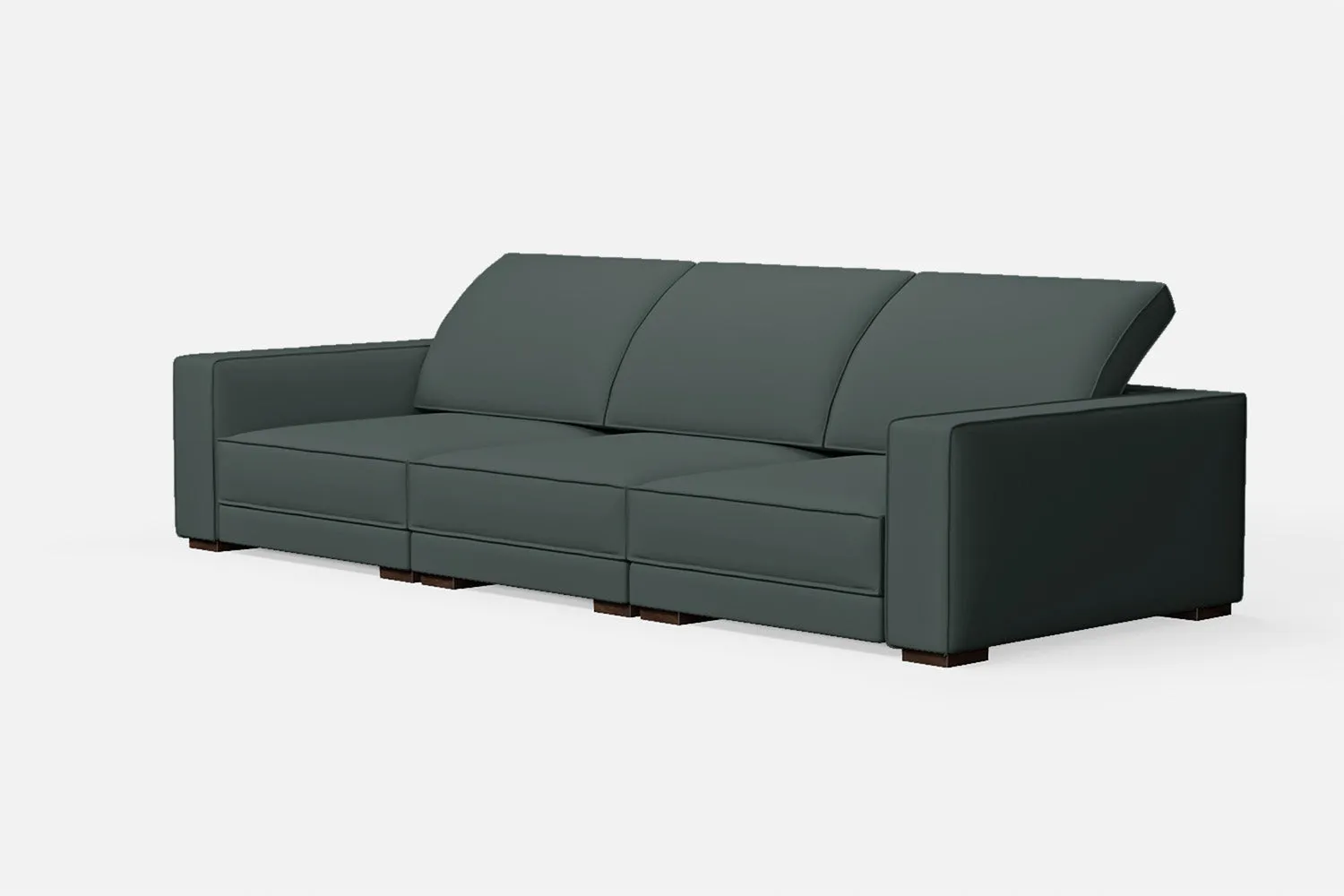 Bolzano 4 Seater Sofa Dusky Turquoise Leather