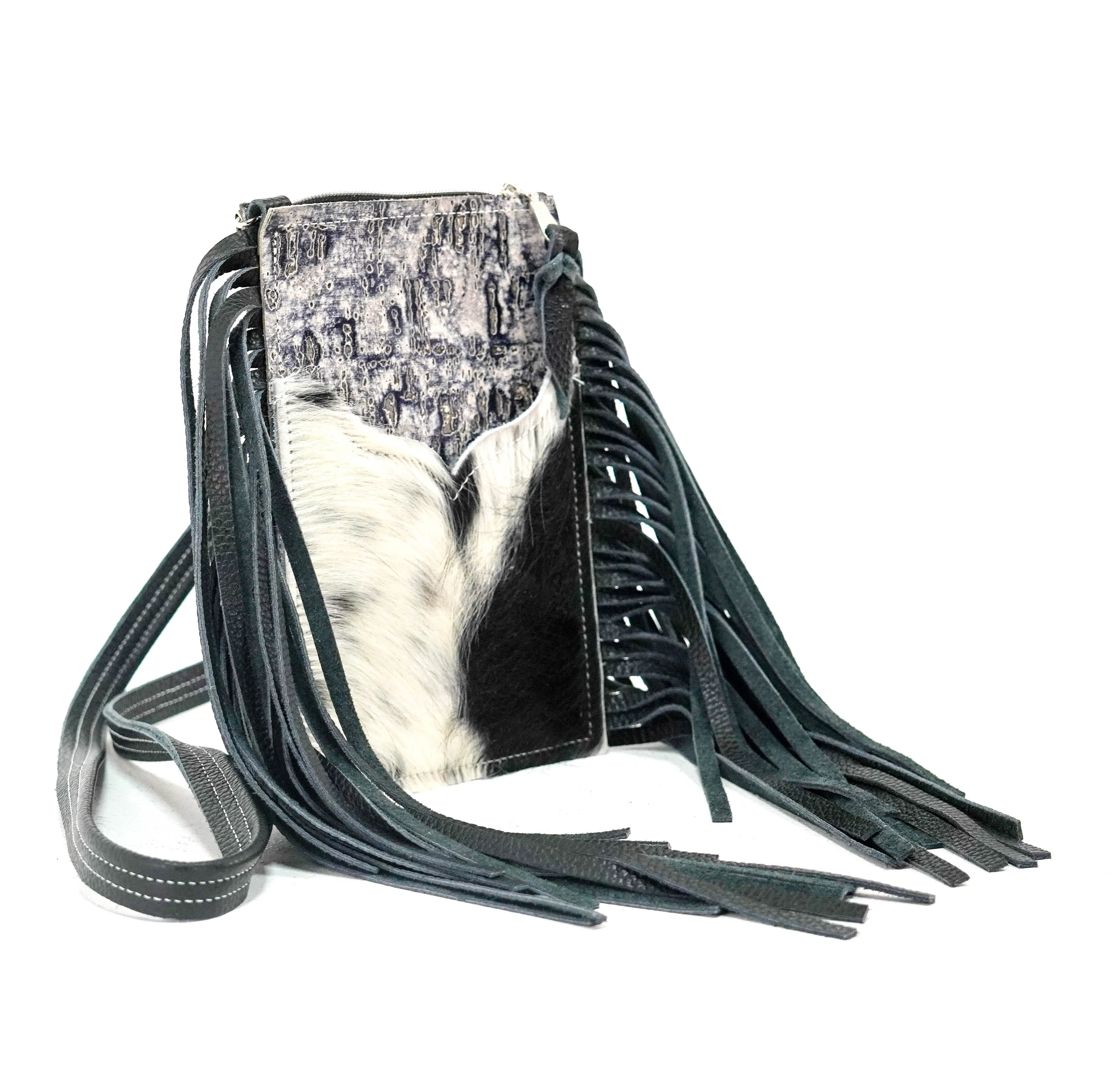 Carrie - Black & White w/ Denim Driftwood