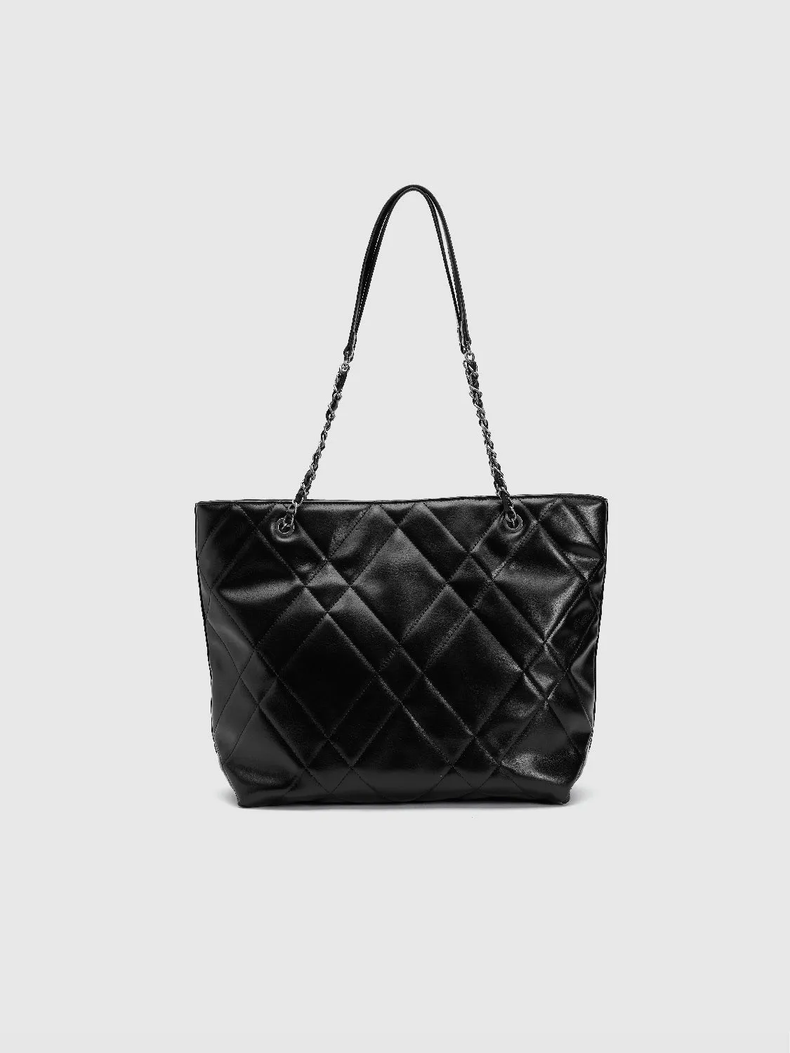 Chained Quilted Embossed Tote Bag