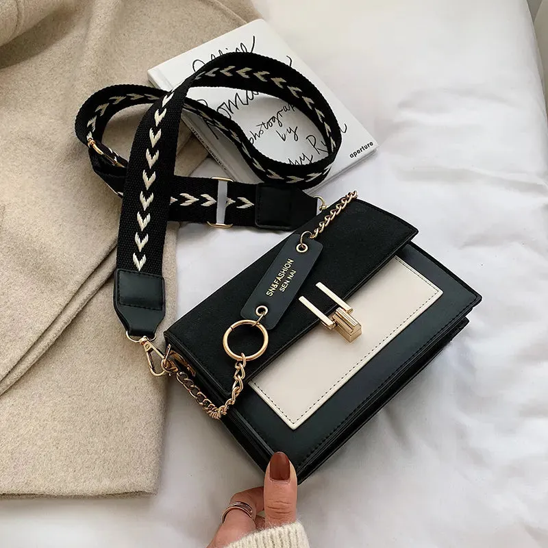 Chic Contrast Messenger/Shoulder Bag