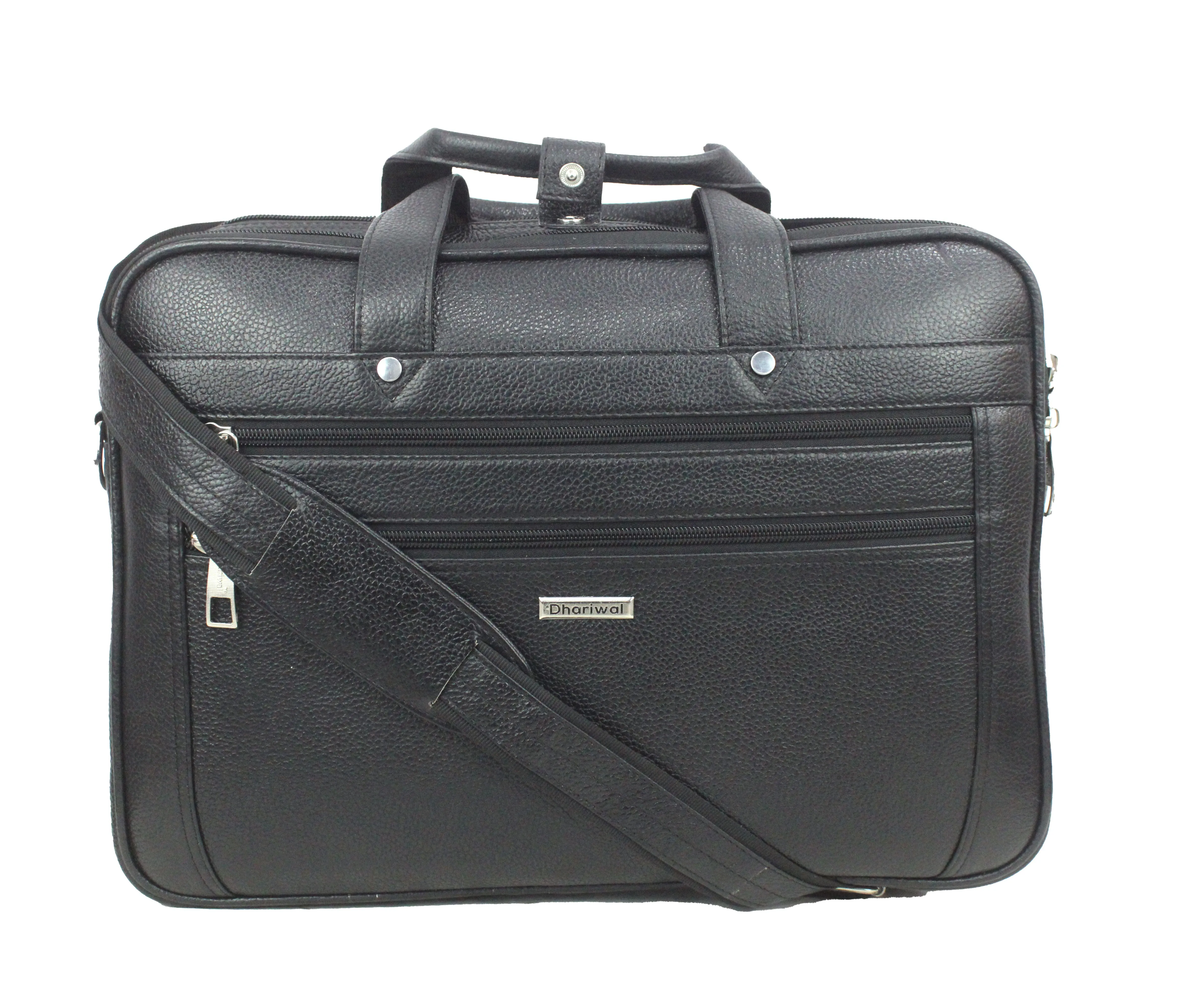 Dhariwal Genuine Leather Laptop Bag File Messenger Bag with Strap upto 15 Inch | Laptop Bag for Men EB-614