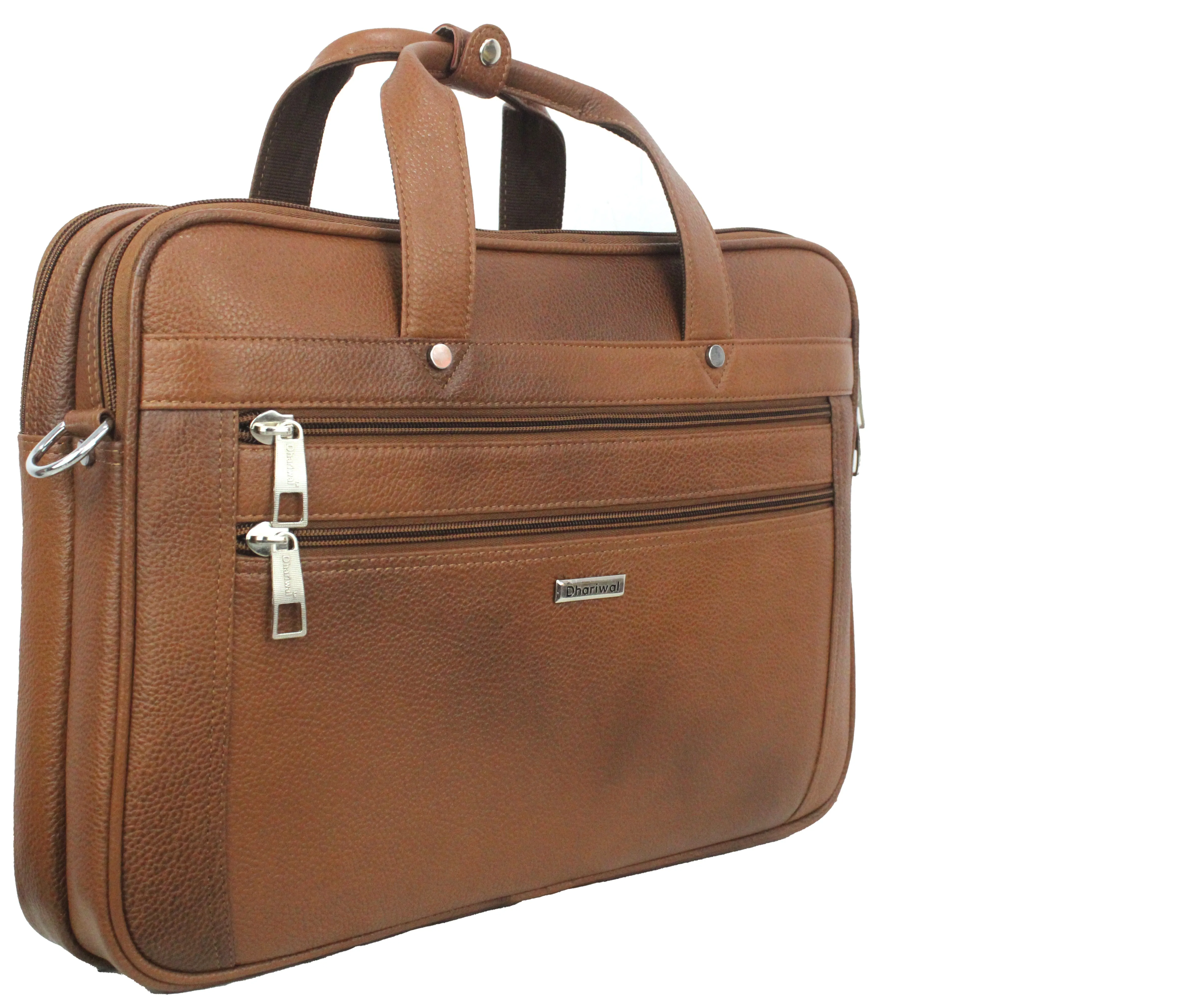 Dhariwal Genuine Leather Laptop Bag File Messenger Bag with Strap upto 15 Inch | Laptop Bag for Men EB-614