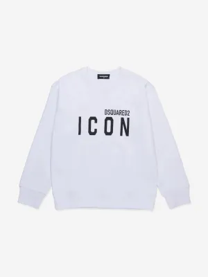 Dsquared2 Kids Icon Logo Sweatshirt in White