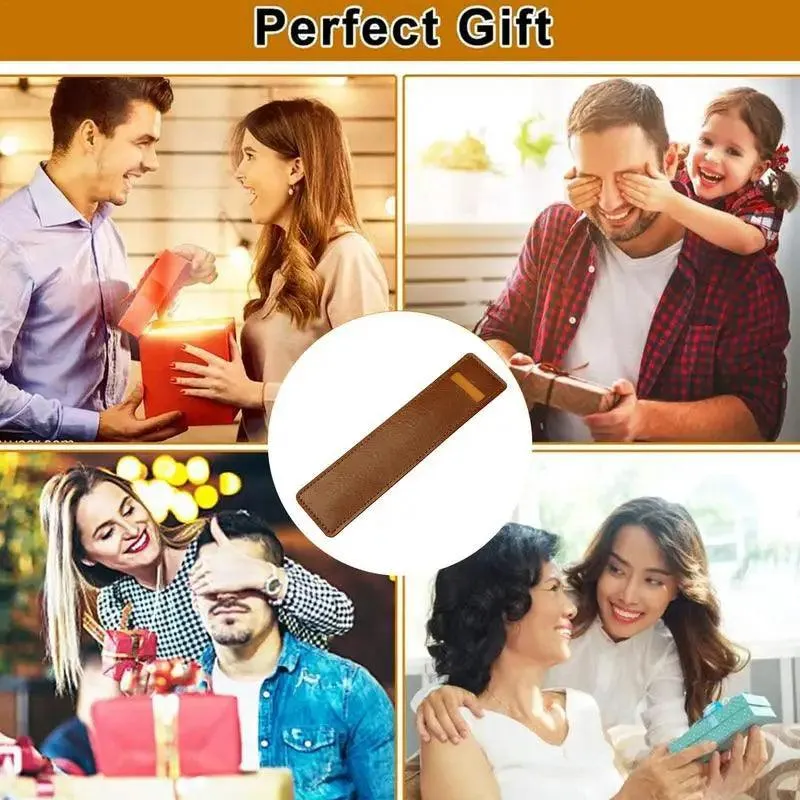 Elegant Leather Fountain and Stylus Pen Sleeve - Premium Protective Case