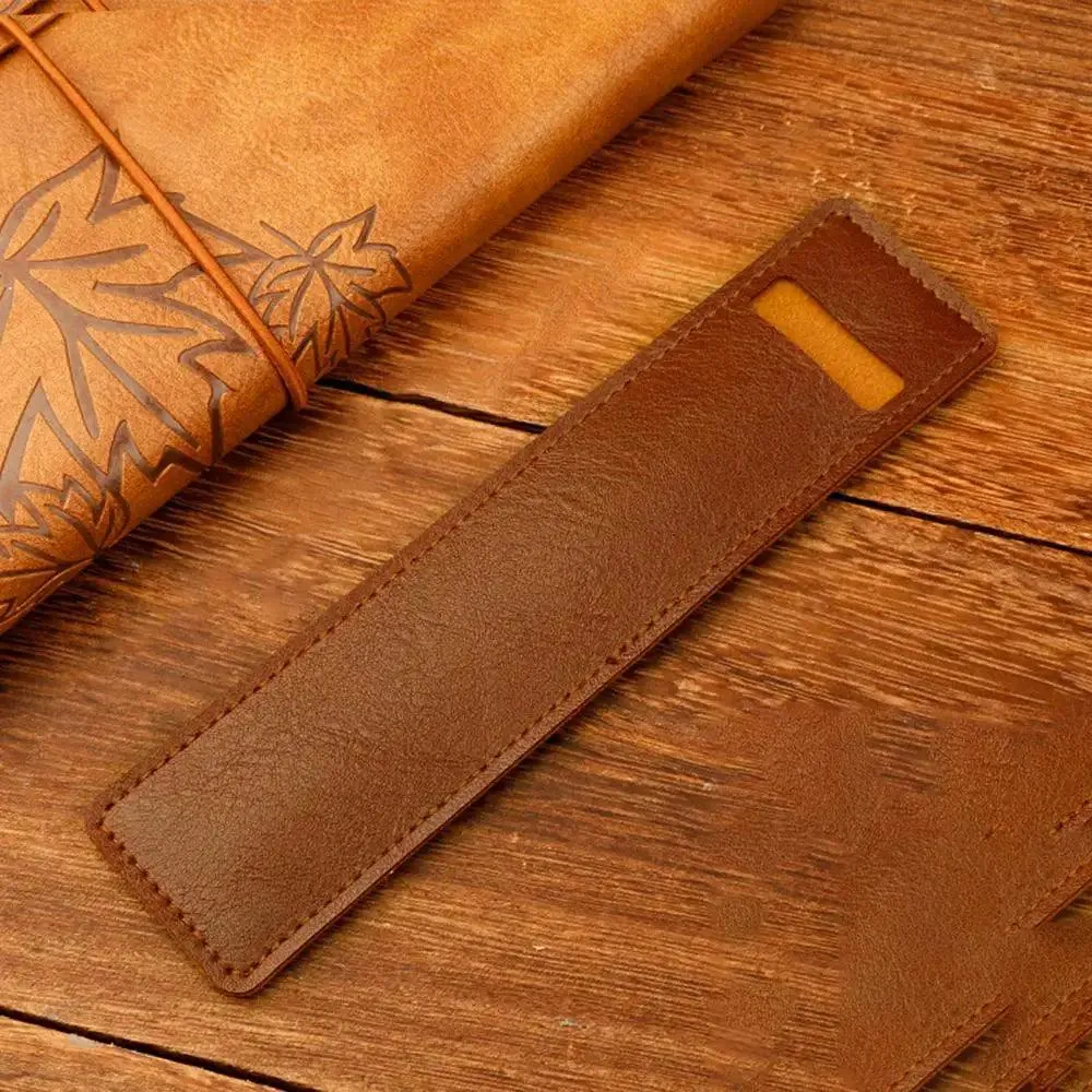 Elegant Leather Fountain and Stylus Pen Sleeve - Premium Protective Case