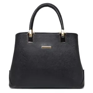 Elegant Solid Color and Zip Design Tote Bag For Women - Black