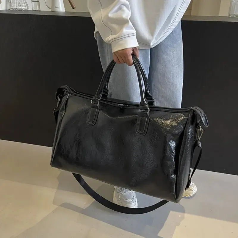 Elevate Your Journey with the PU Leather Oversize Travel Bag