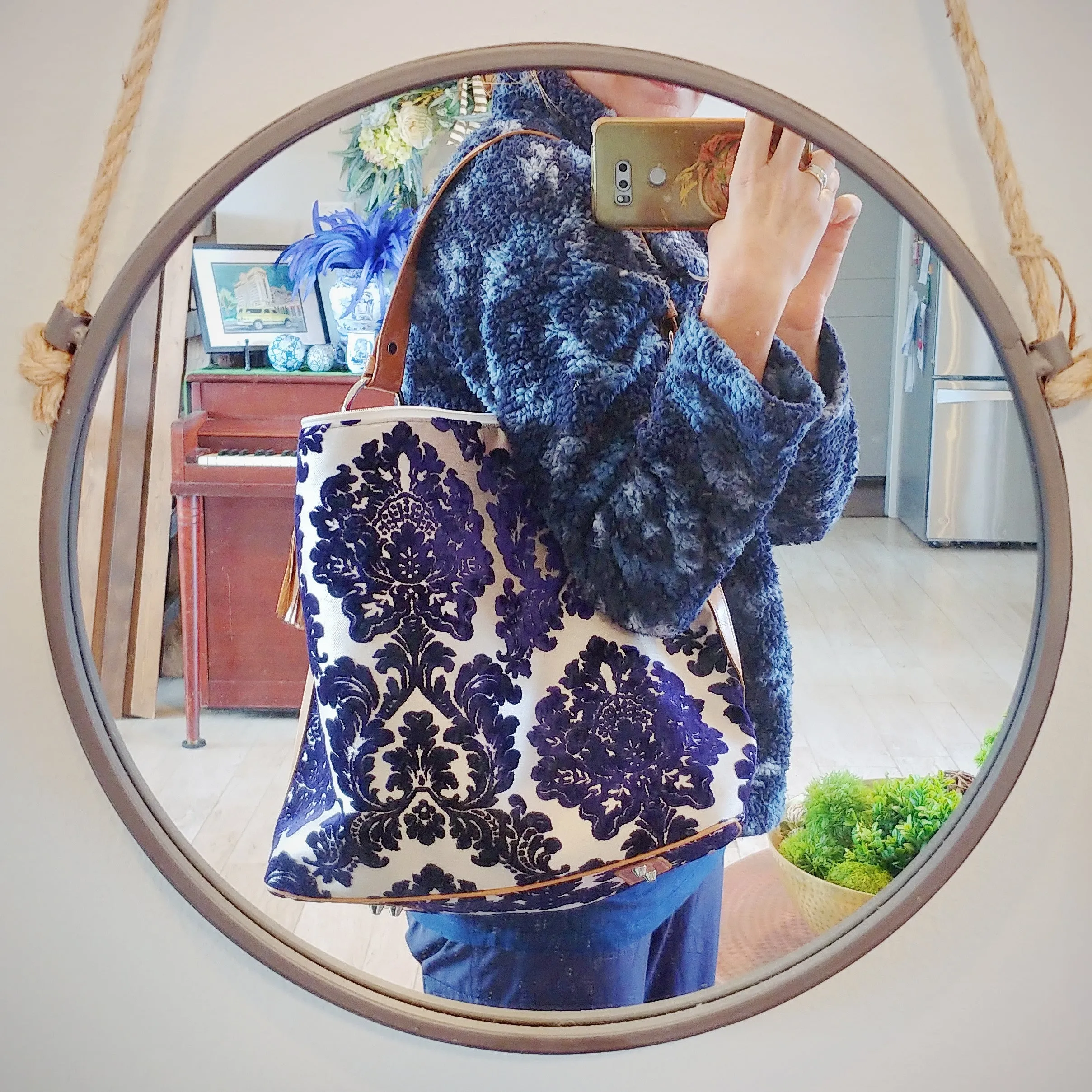 Emma Handbag - Sapphire Blue Mosaic