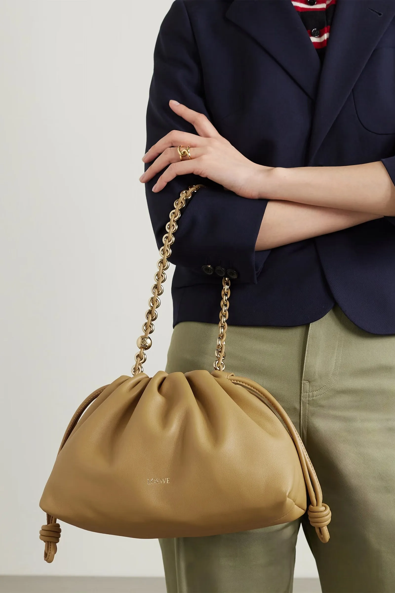Flamenco Leather Clutch Brown