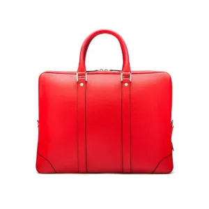 Gainsborough Leather 15" Laptop Bag - Red