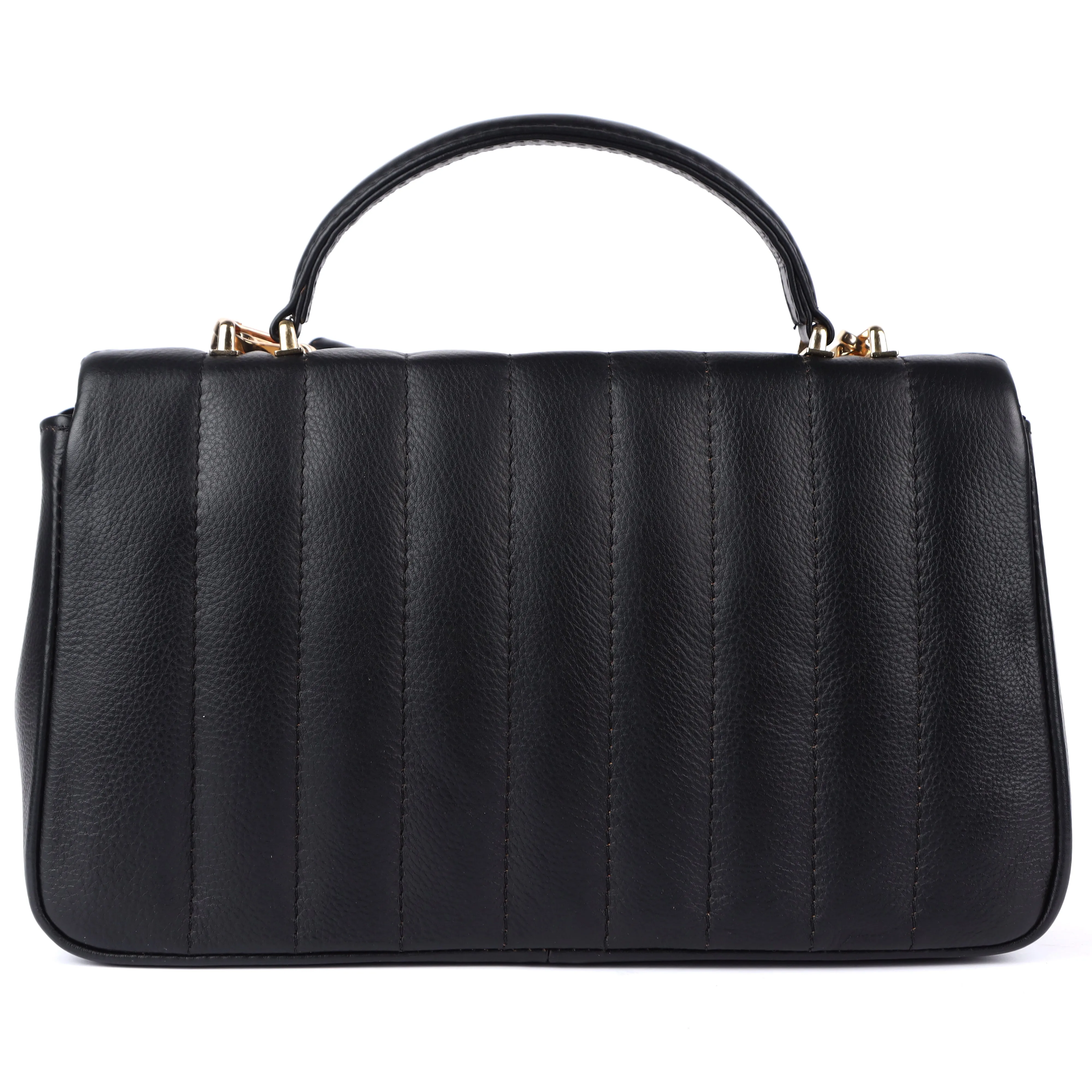 Genuine Leather Hand Bag for Women/Sling Bag - Black - Stylish Ladies Purse for Women - Trendy Designer