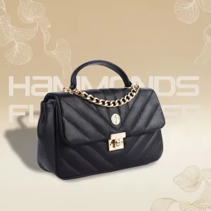 Genuine Leather Hand Bag for Women/Sling Bag - Black - Stylish Ladies Purse for Women - Trendy Designer