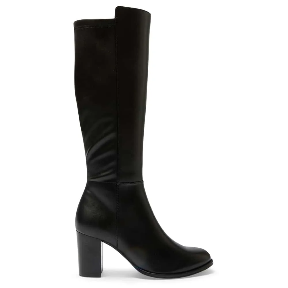 Gianna Boot in Black On Black Leather