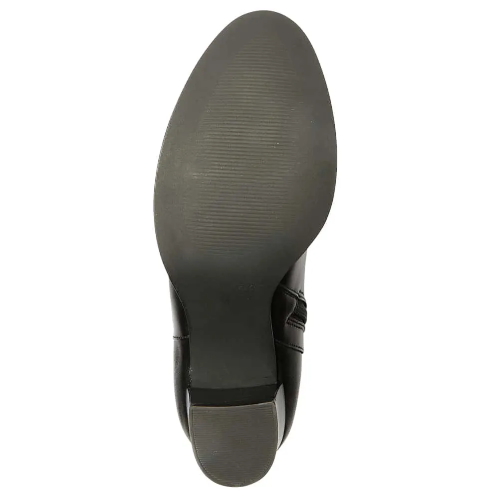 Gianna Boot in Black On Black Leather