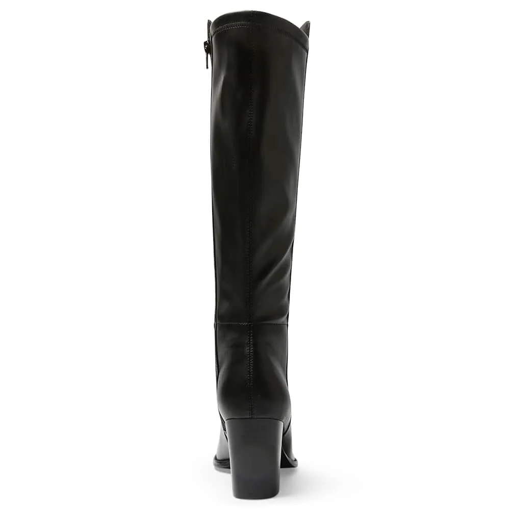 Gianna Boot in Black On Black Leather