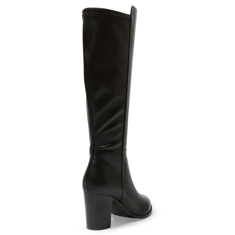 Gianna Boot in Black On Black Leather