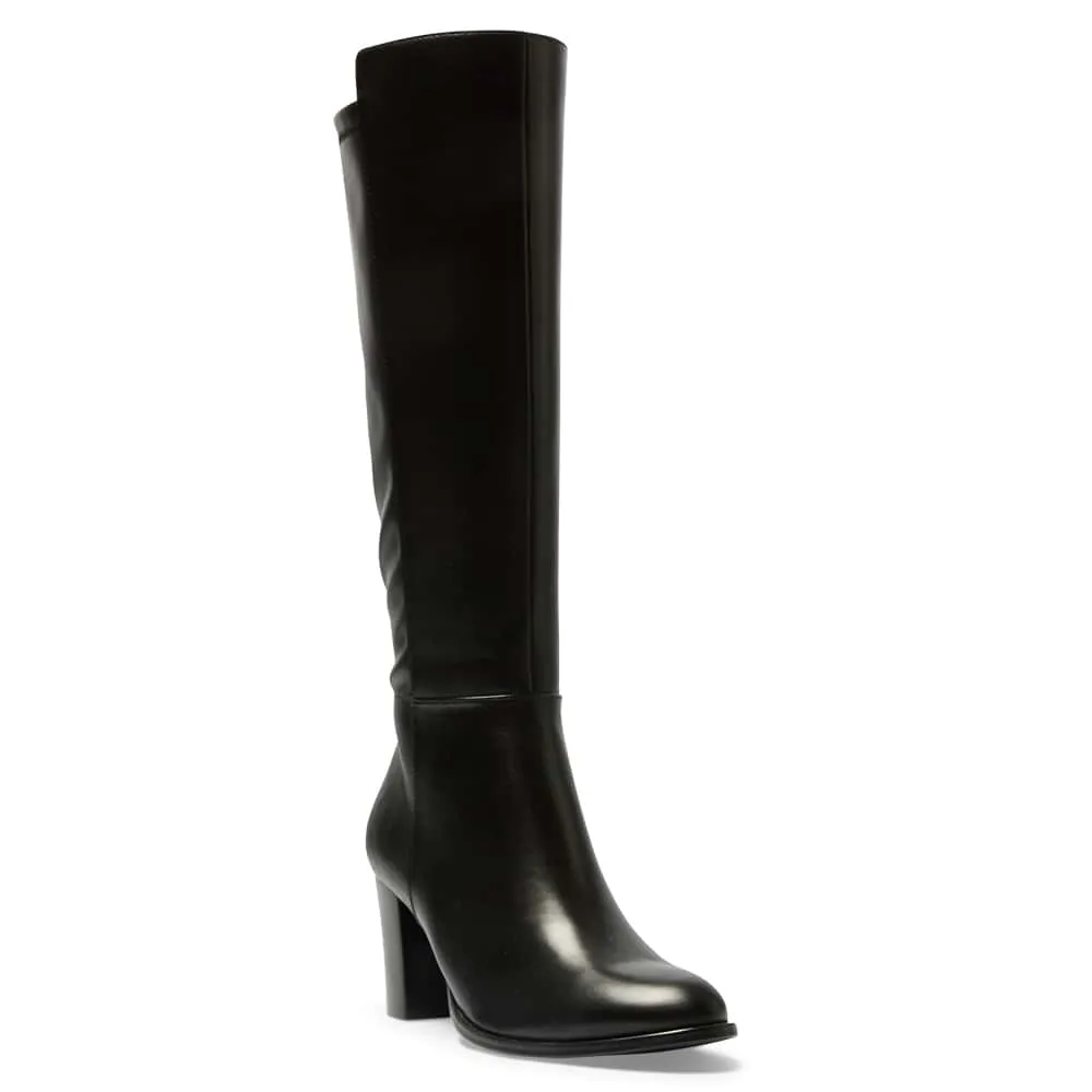 Gianna Boot in Black On Black Leather