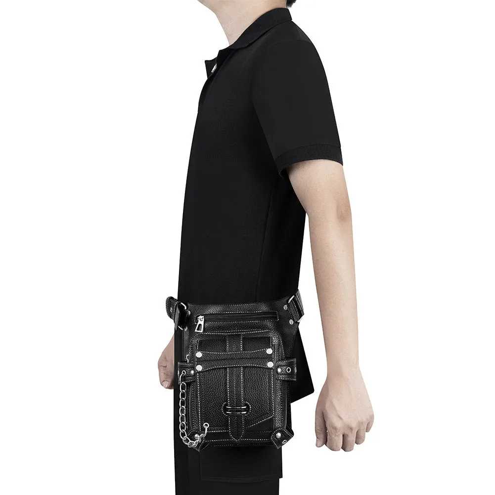 Goth Punk Waist Bag Drop Leg Arm Bag Pack Shoulder Pouch Bag