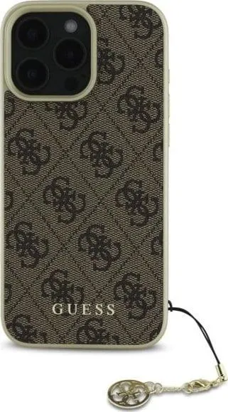 Guess 4G Charms Collection Case for iPhone 16 Pro Max 6.9" Brown - GUHCP16XGF4GBR