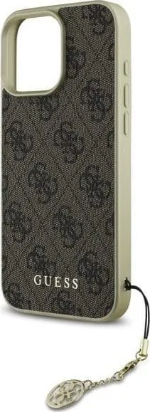 Guess 4G Charms Collection Case for iPhone 16 Pro Max 6.9" Brown - GUHCP16XGF4GBR