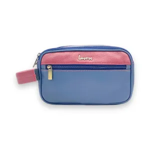 Hand Pouch, Wash Bag, Toiletry, Genuine Leather # 2295NH
