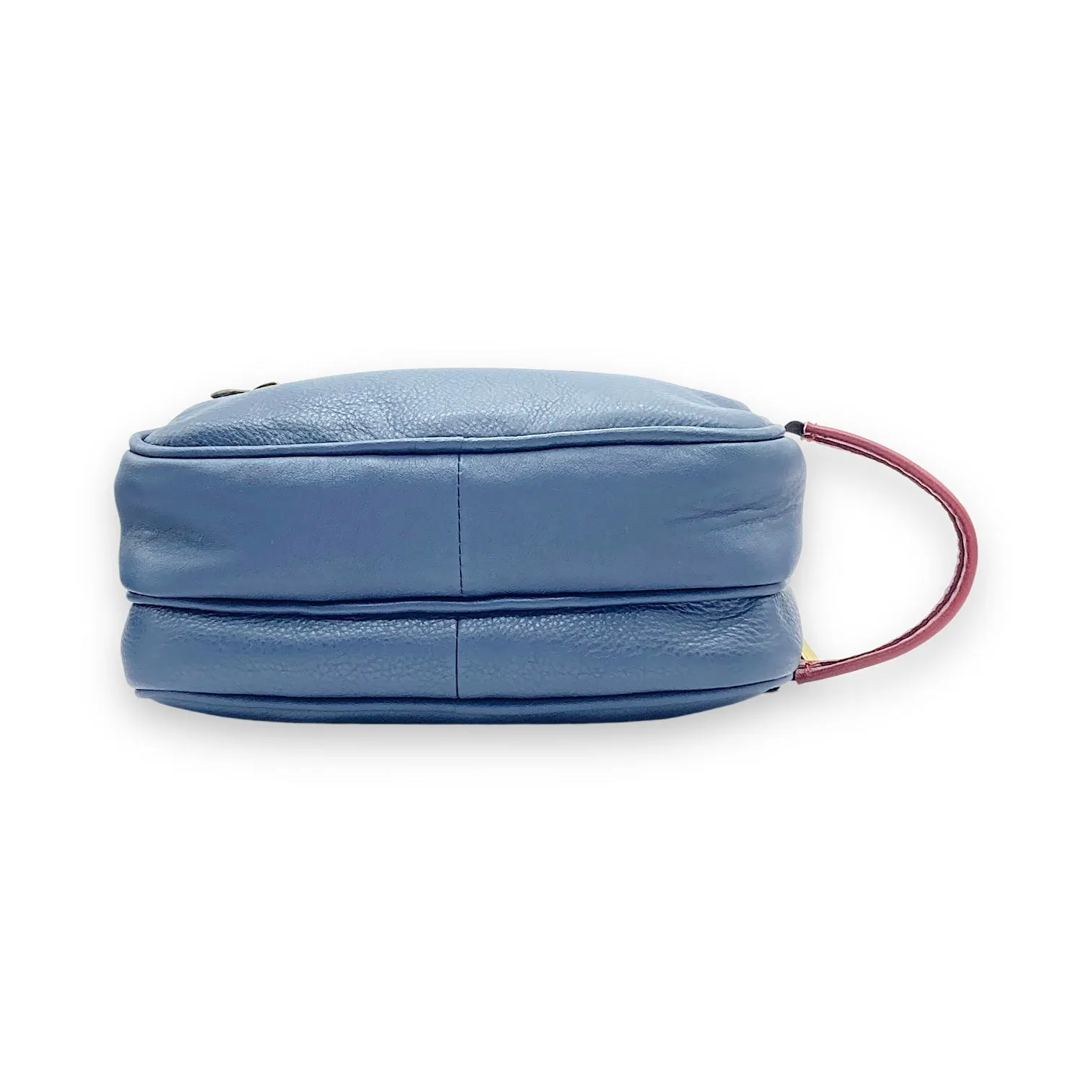 Hand Pouch, Wash Bag, Toiletry, Genuine Leather # 2295NH